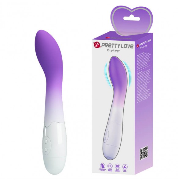 PRETTY LOVE - Bishop Wand Vibrator (Battery - Purple)